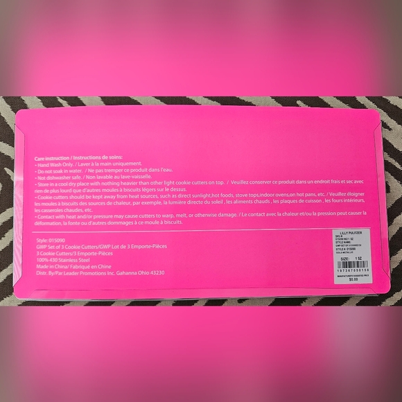 Lilly Pulitzer Set of 3 Cookie Cutters NWT - Picture 2 of 3